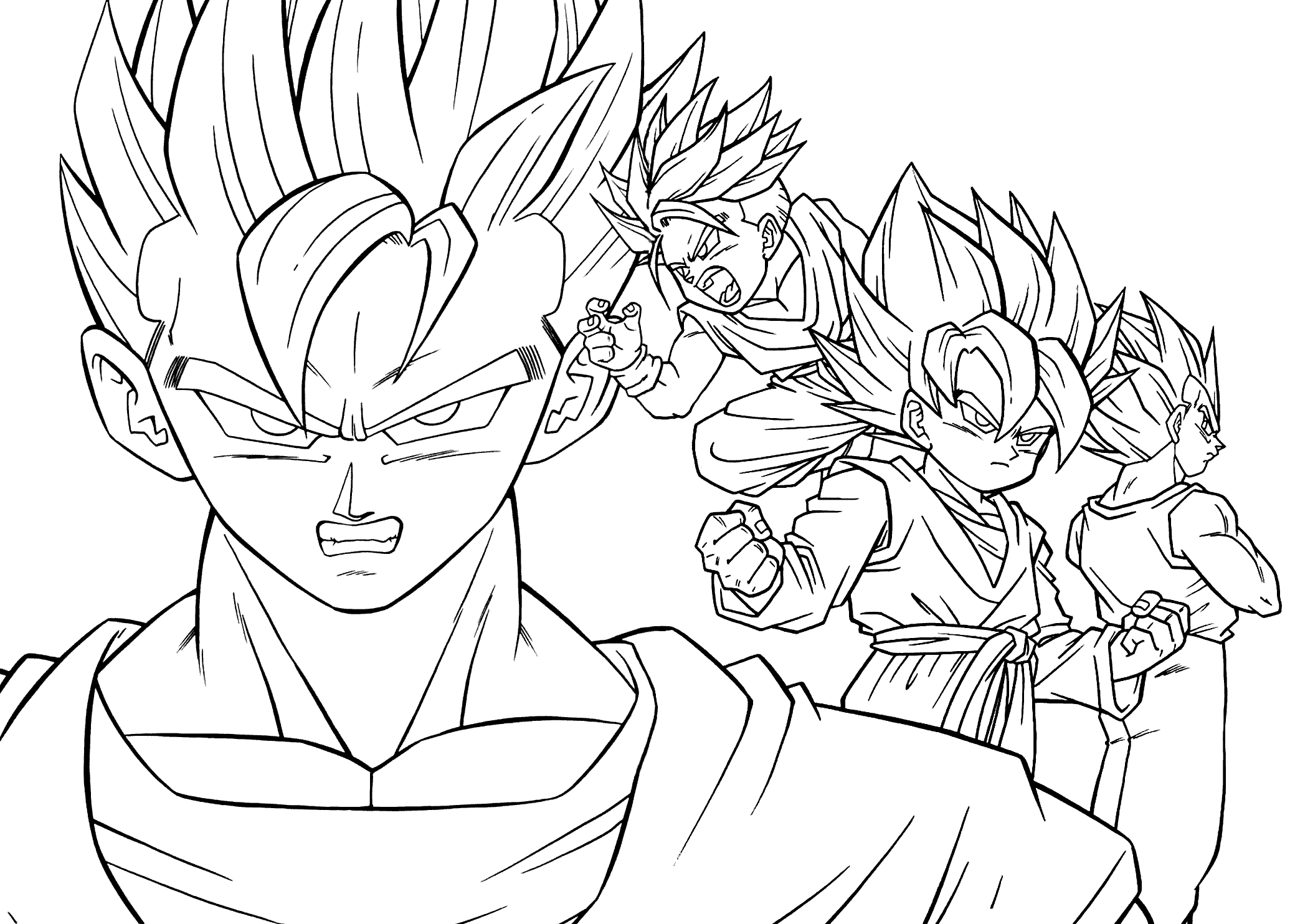 Dragon Ball Z Goku vs Vegeta Coloring Pages - Get Coloring Pages