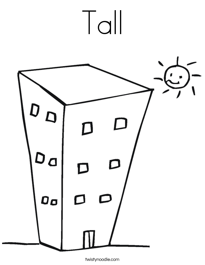 tall building coloring page - Clip Art Library