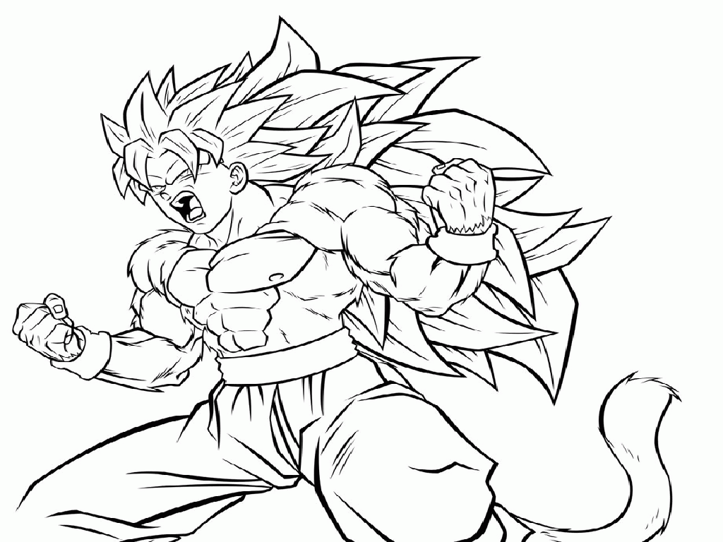 dragon ball z goku super saiyan 5 coloring pages