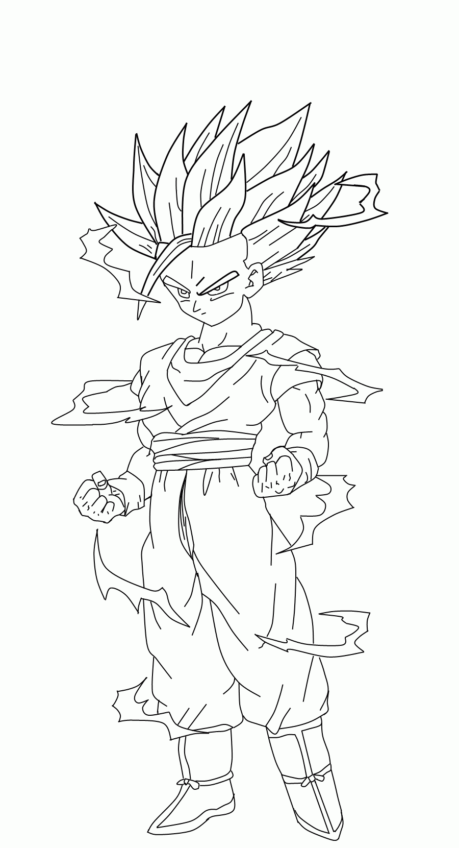 gohan coloring pages | High Quality Coloring Pages
