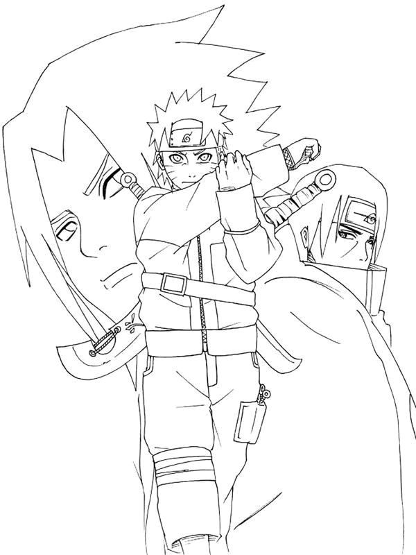 desenhos sasuke para colorir - Clip Art Library