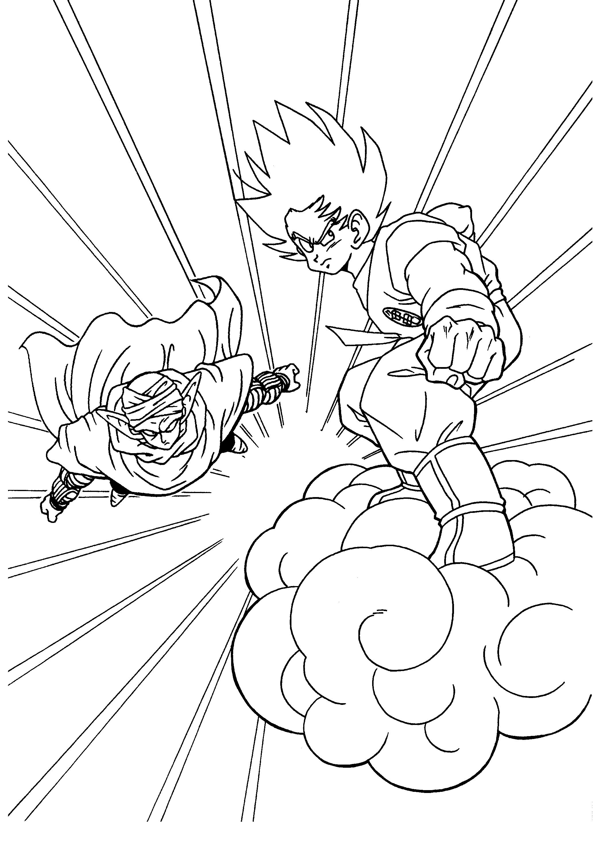 Desenhos para colorir de Dragon Ball Z Piccolo - Imprimível grátis