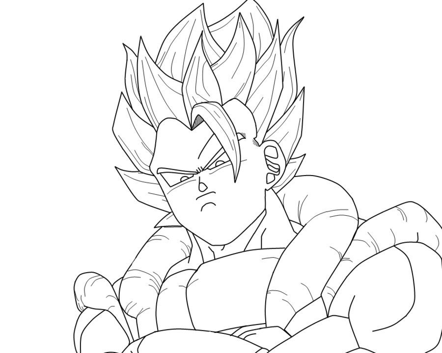 Gogeta Ssj4 Coloring Pages  Coloring pages, Humanoid sketch, Color