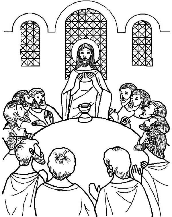 Jesus Eating Coloring Page Clip Art Library