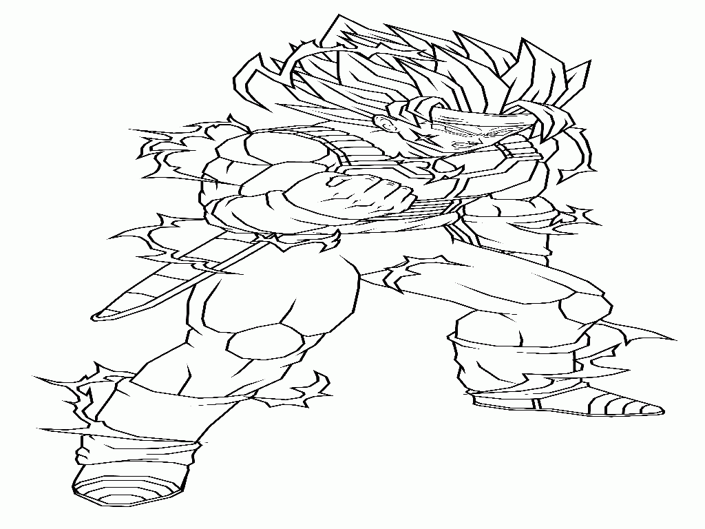 Dragon Ball Z Coloring Pages Bardock | High Quality Coloring Pages