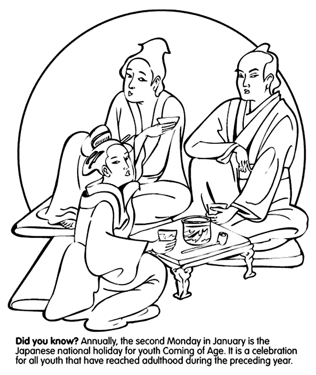 Japan Coloring Page
