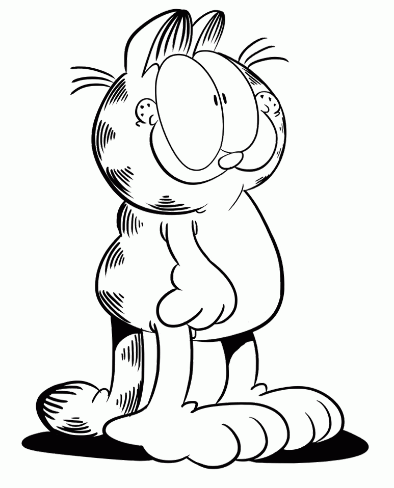 garfield black and white