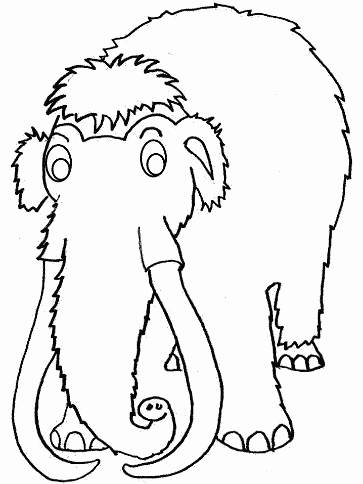 dibujo de mamut para colorear - Clip Art Library