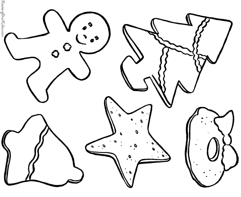 Christmas Cookies Coloring Pages - Clip Art Library