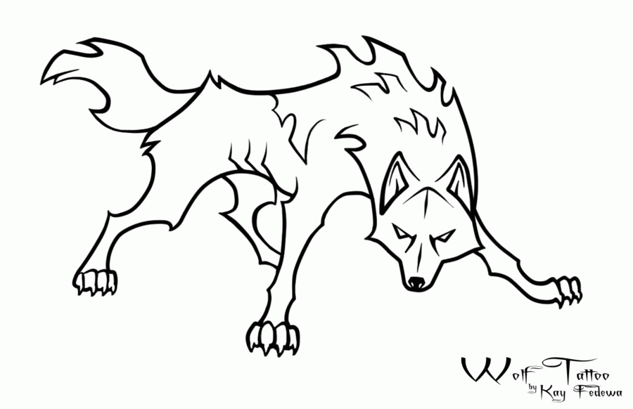 Free Wolf Outline Drawing, Download Free Wolf Outline Drawing png ...