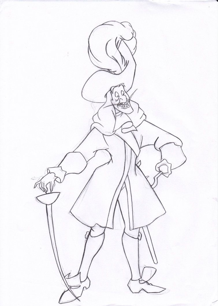 The Art Behind The Magic  Captain Hook Concept Sketch