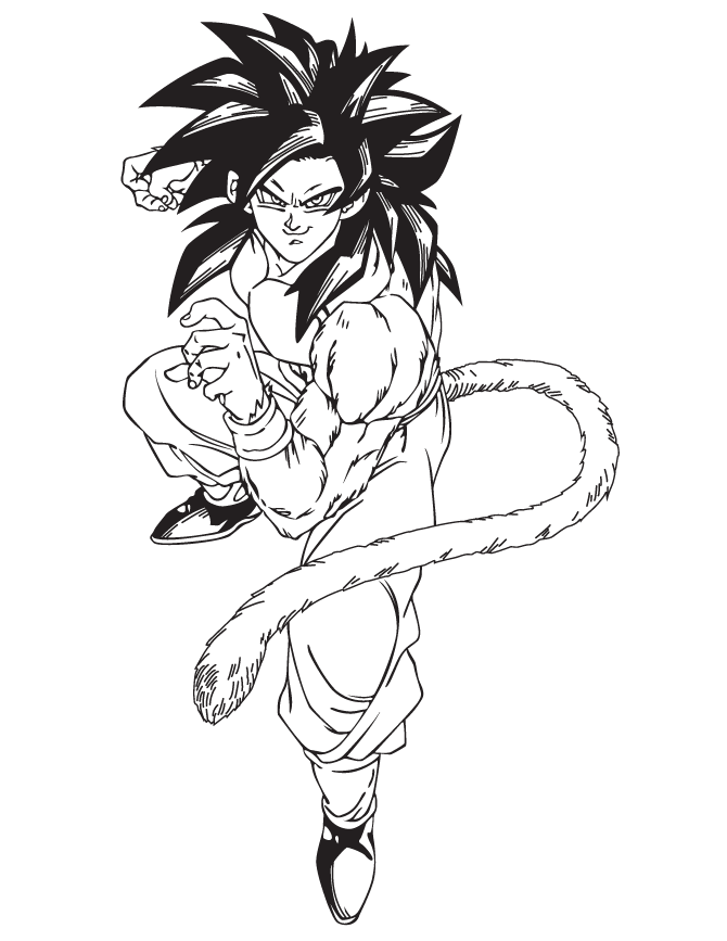 Goku Ssj4 Coloring Pages  Goku desenho, Desenhos swag, Esferas do