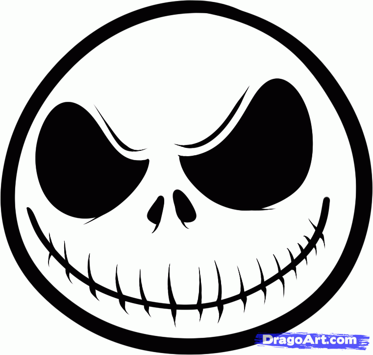 Printable Jack Skellington Face Clip Art Library