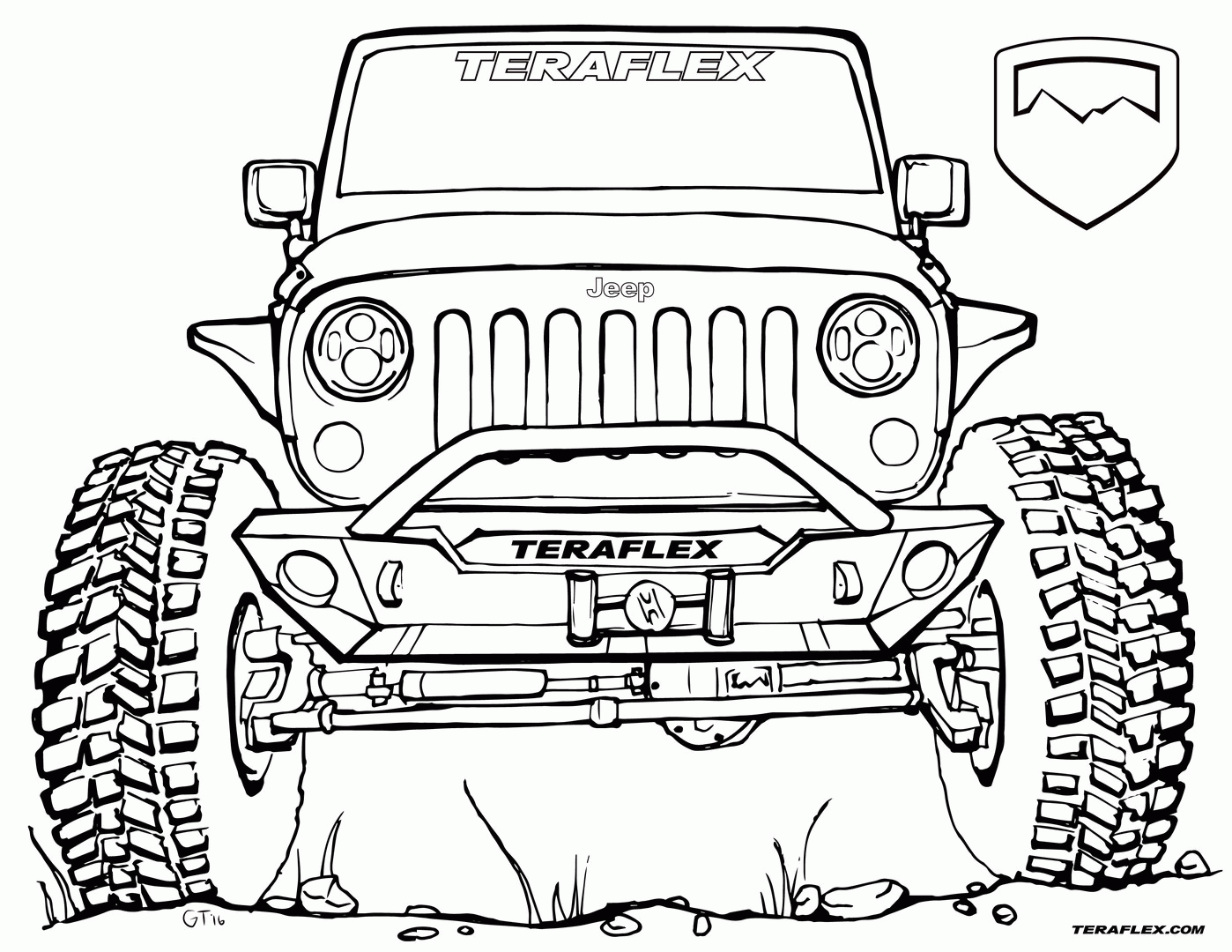 jeep wrangler coloring pages - Clip Art Library
