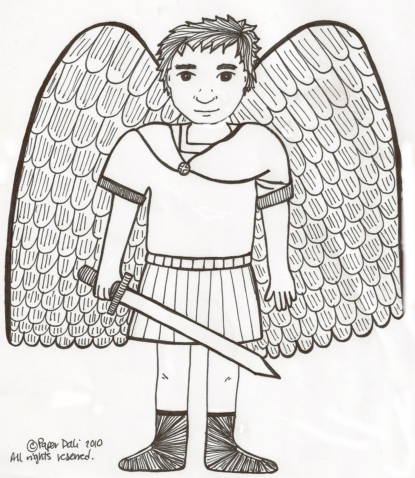 st-michael-drawing-easy-clip-art-library