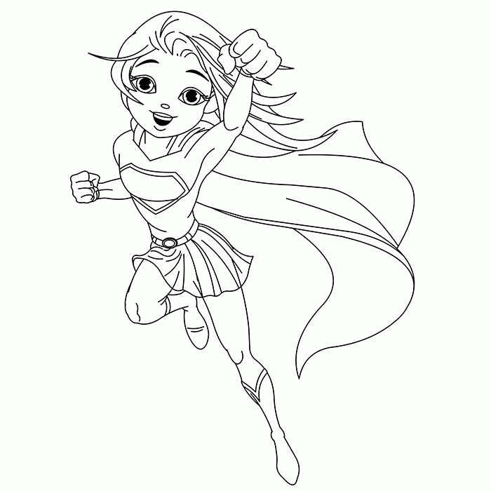 Free Coloring Pages Supergirl