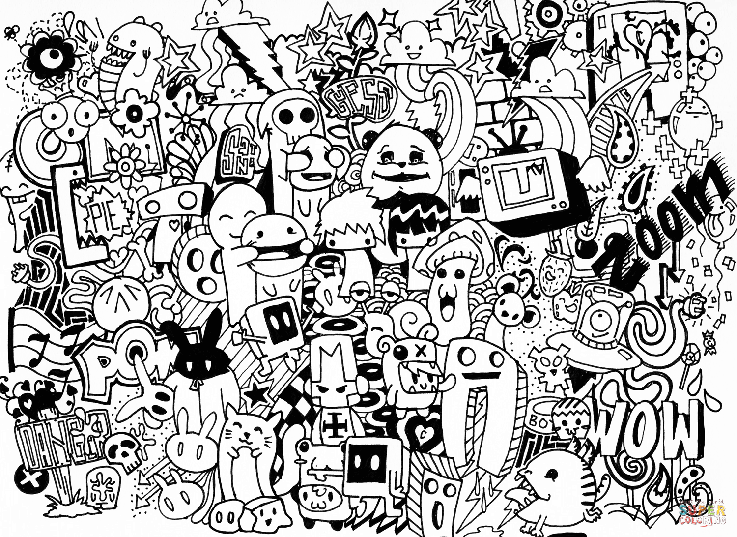 Free Free Doodle Art Coloring Pages, Download Free Free Doodle Art