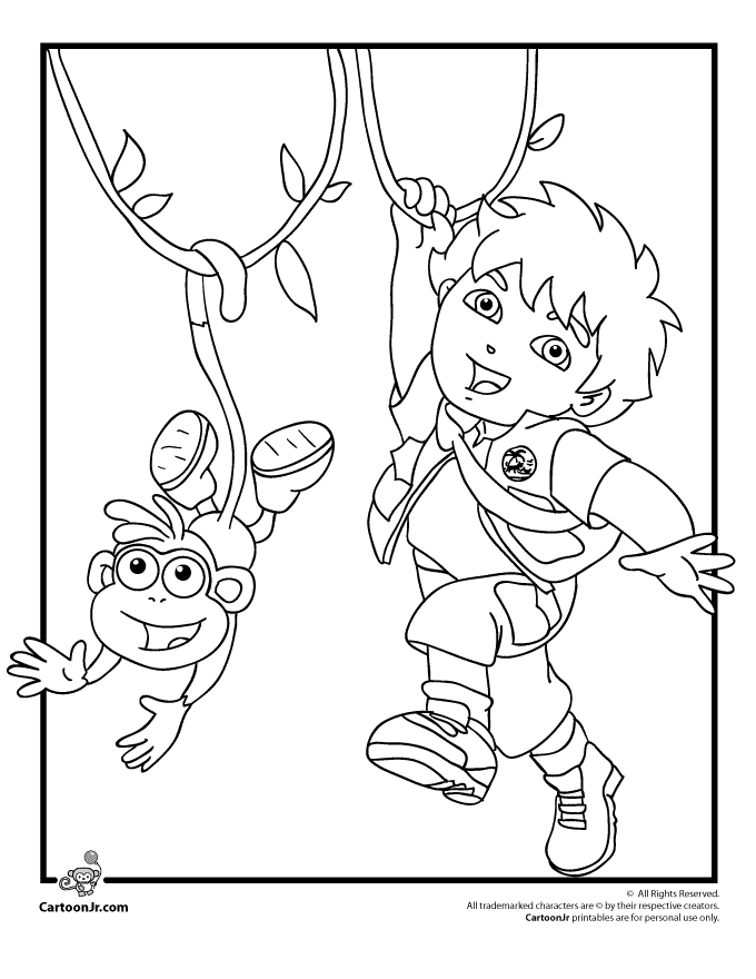 diego rescue pack coloring pages