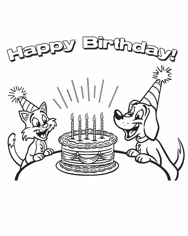 Free Birthday Coloring Pages For Boys, Download Free Birthday Coloring ...