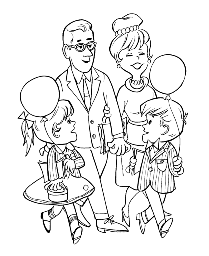 Grandparents Day Coloring Pages - Grandparents take us places