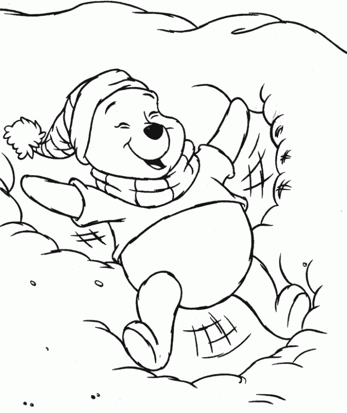 HAppy In Snow Day Coloring Pages - Winter Coloring Pages : Free