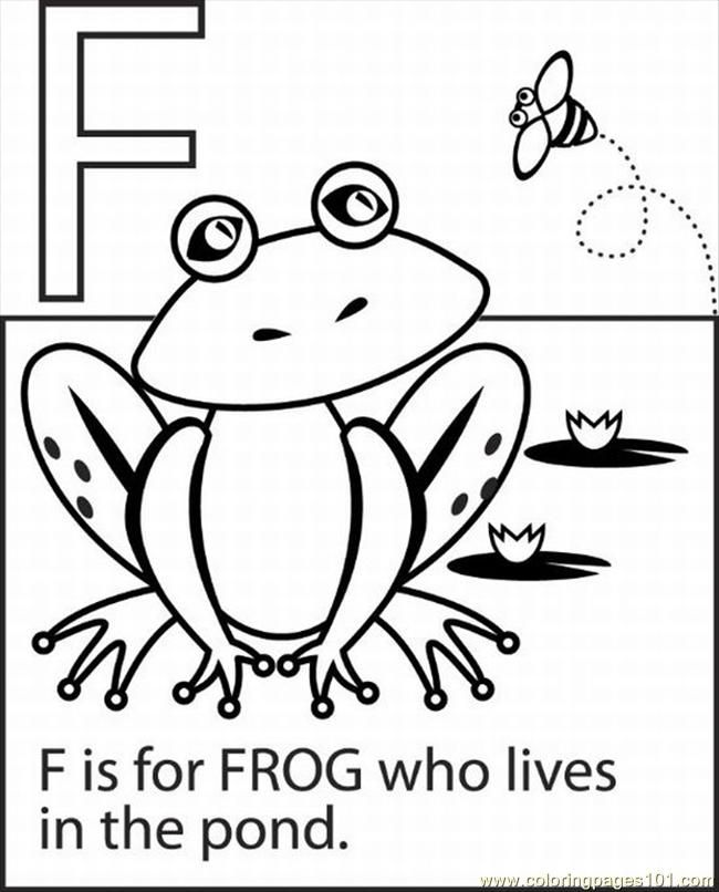 Coloring Pages Rtoon Frog Coloring Pages Lrg (Amphibians  Frog