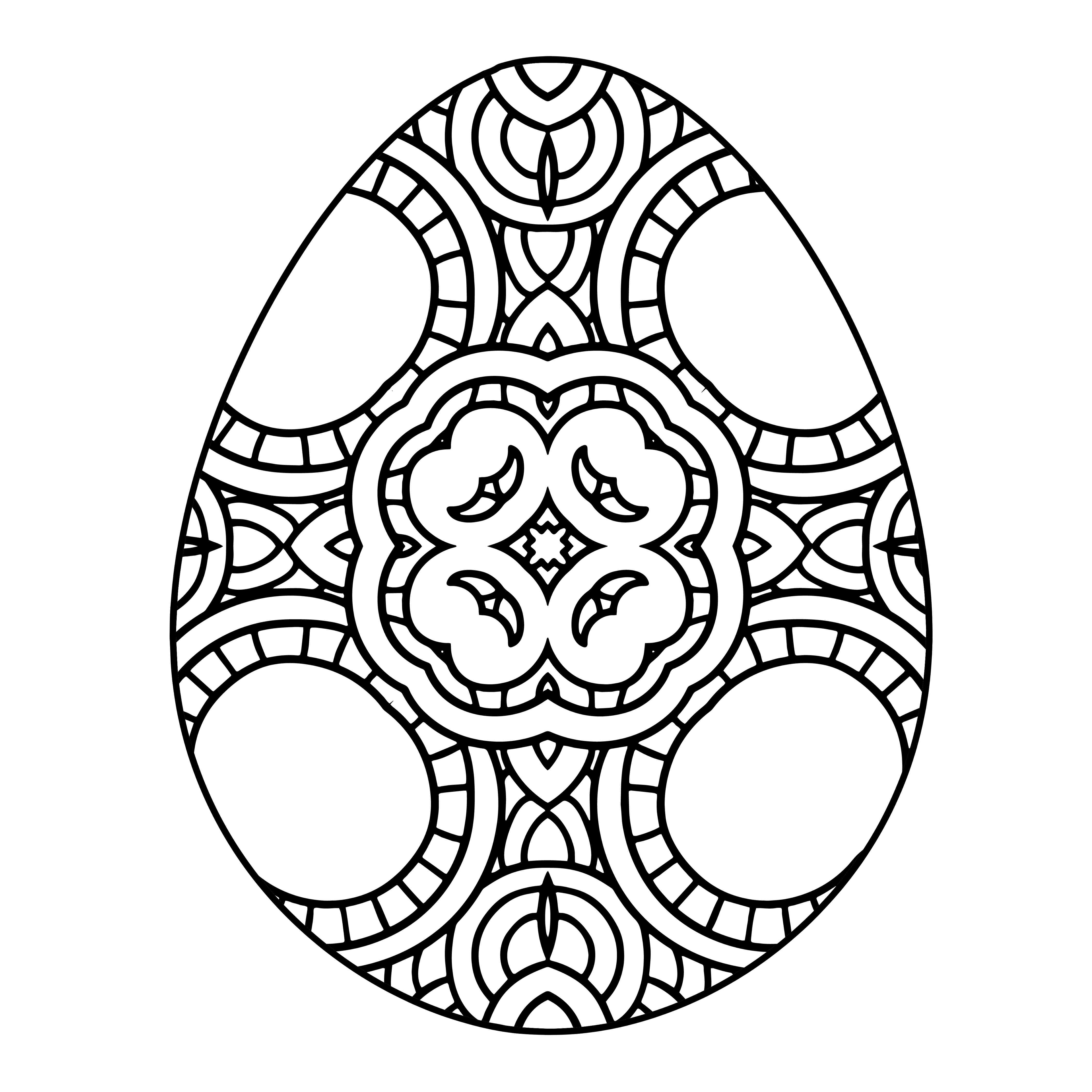 Hard Easter Egg Coloring Pages Clip Art Library