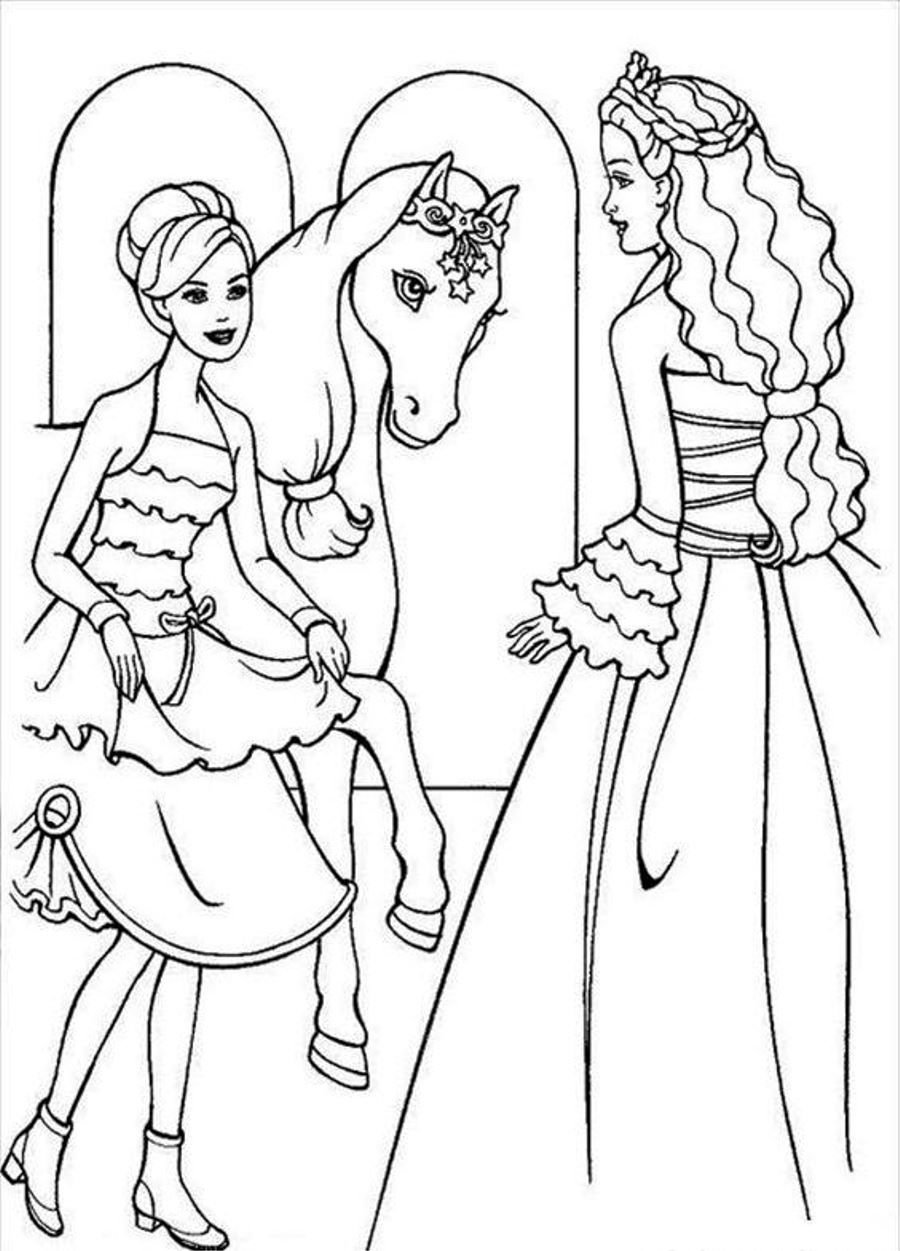 barbie colouring book - Clip Art Library
