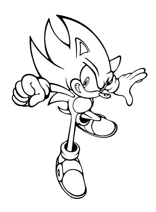 among us sonic coloring page