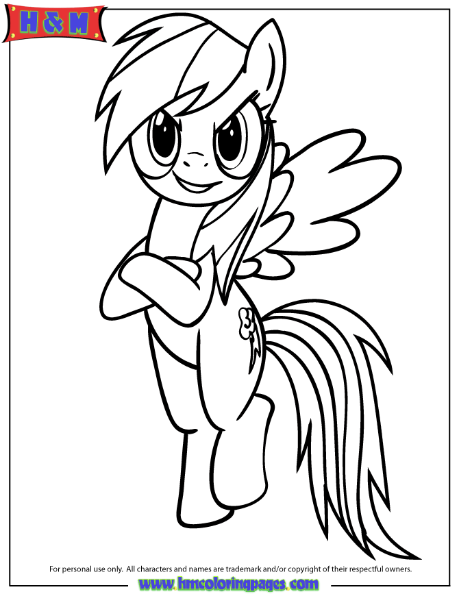 My Little Pony Páginas para colorir Rainbow Dash - GBcoloring