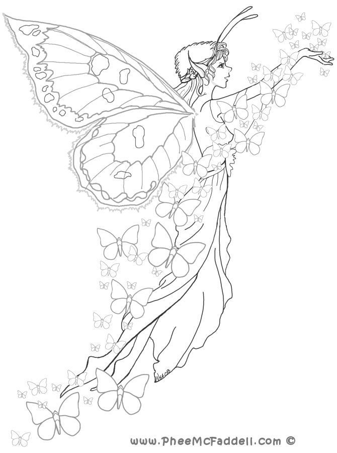 Beautiful Fairies | Coloring Pages For Adults | Coloring pages