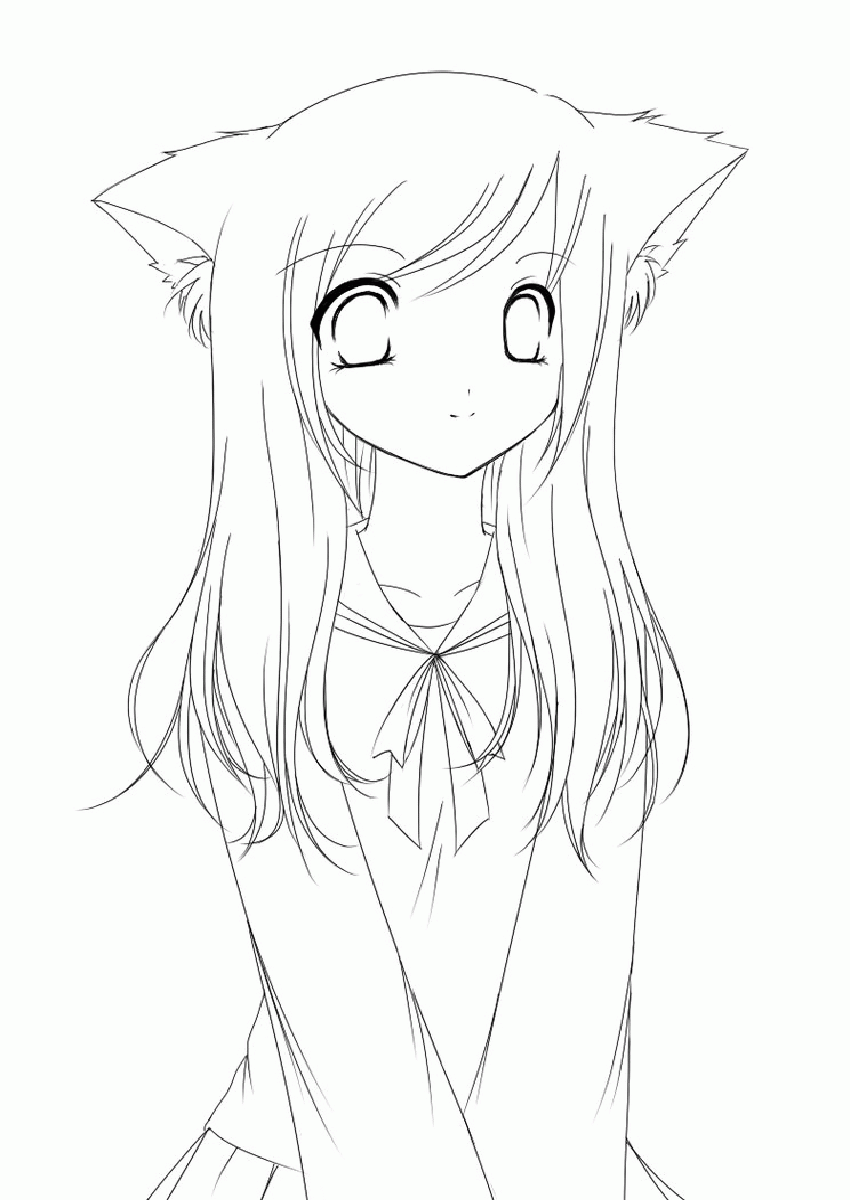 'Bring Cute Anime Girls to Life with Coloring Pages'
