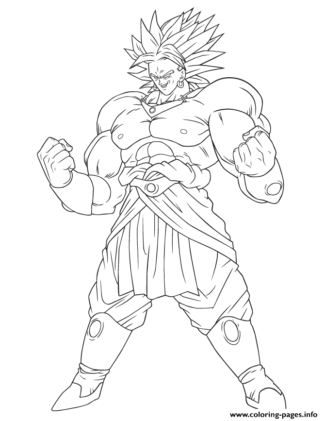 Print dragon ball broly coloring page Coloring pages