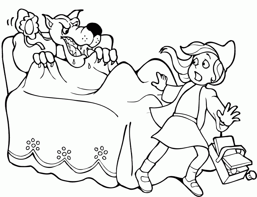 Free Little Red Riding Hood Coloring Pages Free, Download Free Little ...