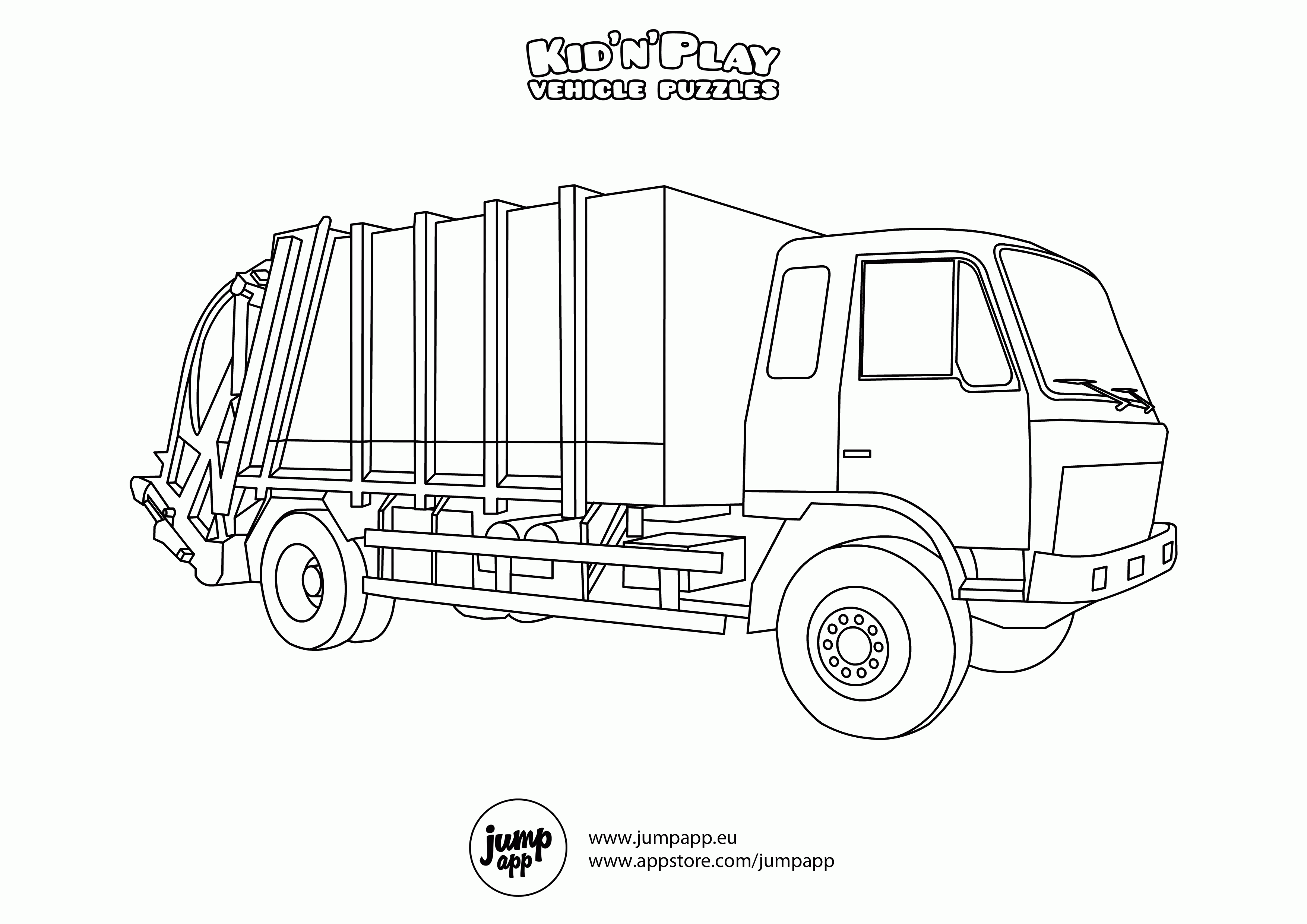 Green Garbage Truck Coloring Clip Art Library 