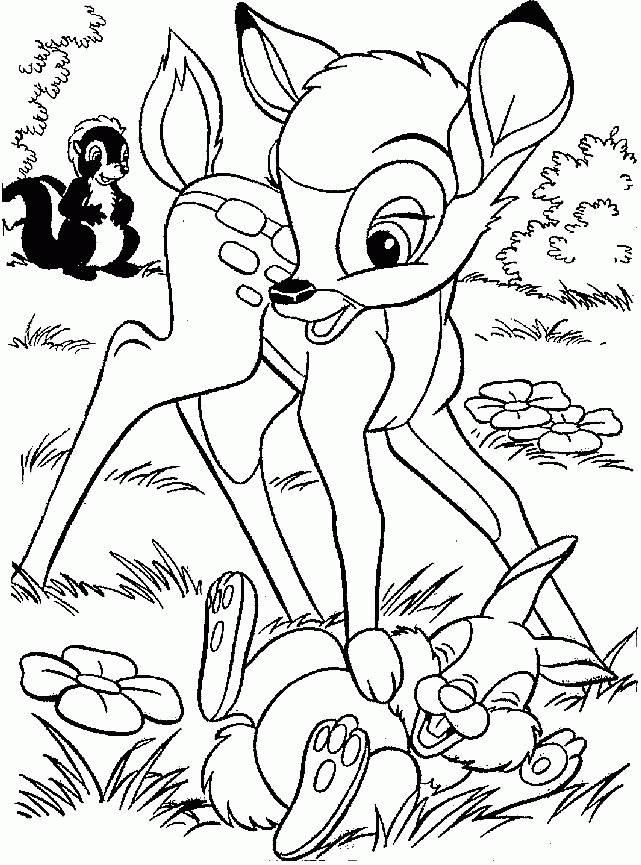 Bambi Coloring Pages For Girls