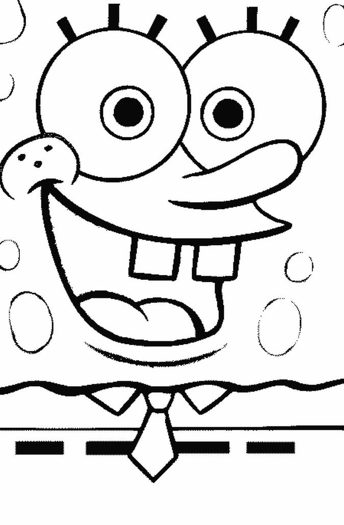 spongebob mask coloring pages