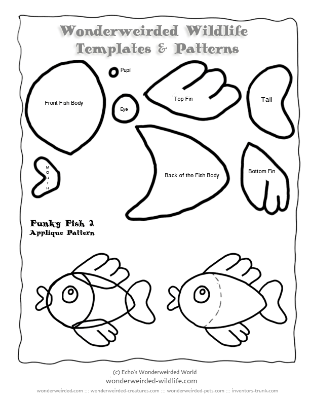 free fish sewing pattern clip art library