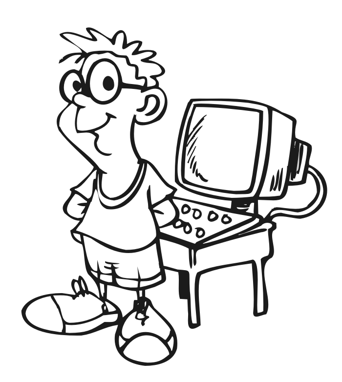 Computer| Coloring Pages for Kids | Free Printable Coloring Pages