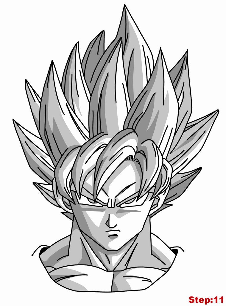 Drawing Goku Super Saiyan 2 