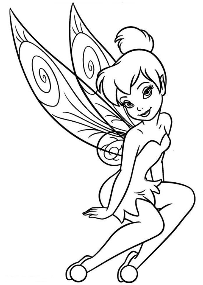 gothic tinkerbell coloring pages