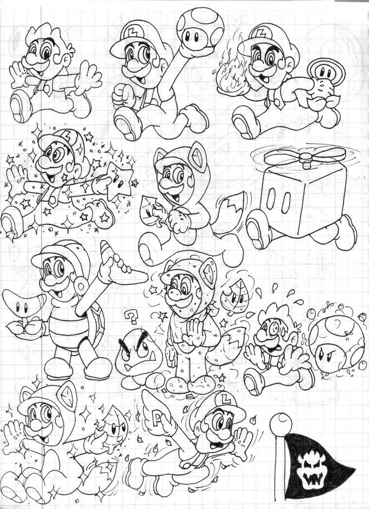 Super Mario 3d World Coloring Pages Clip Art Library