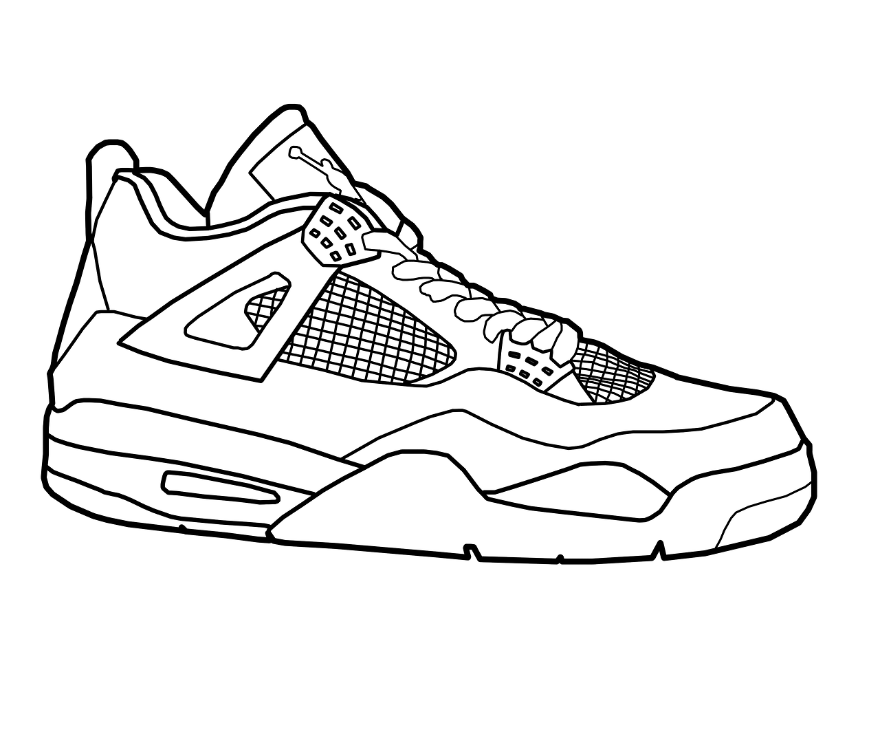  Drawing Jordans Shoes Coloring Pages - Jordan Retro 5