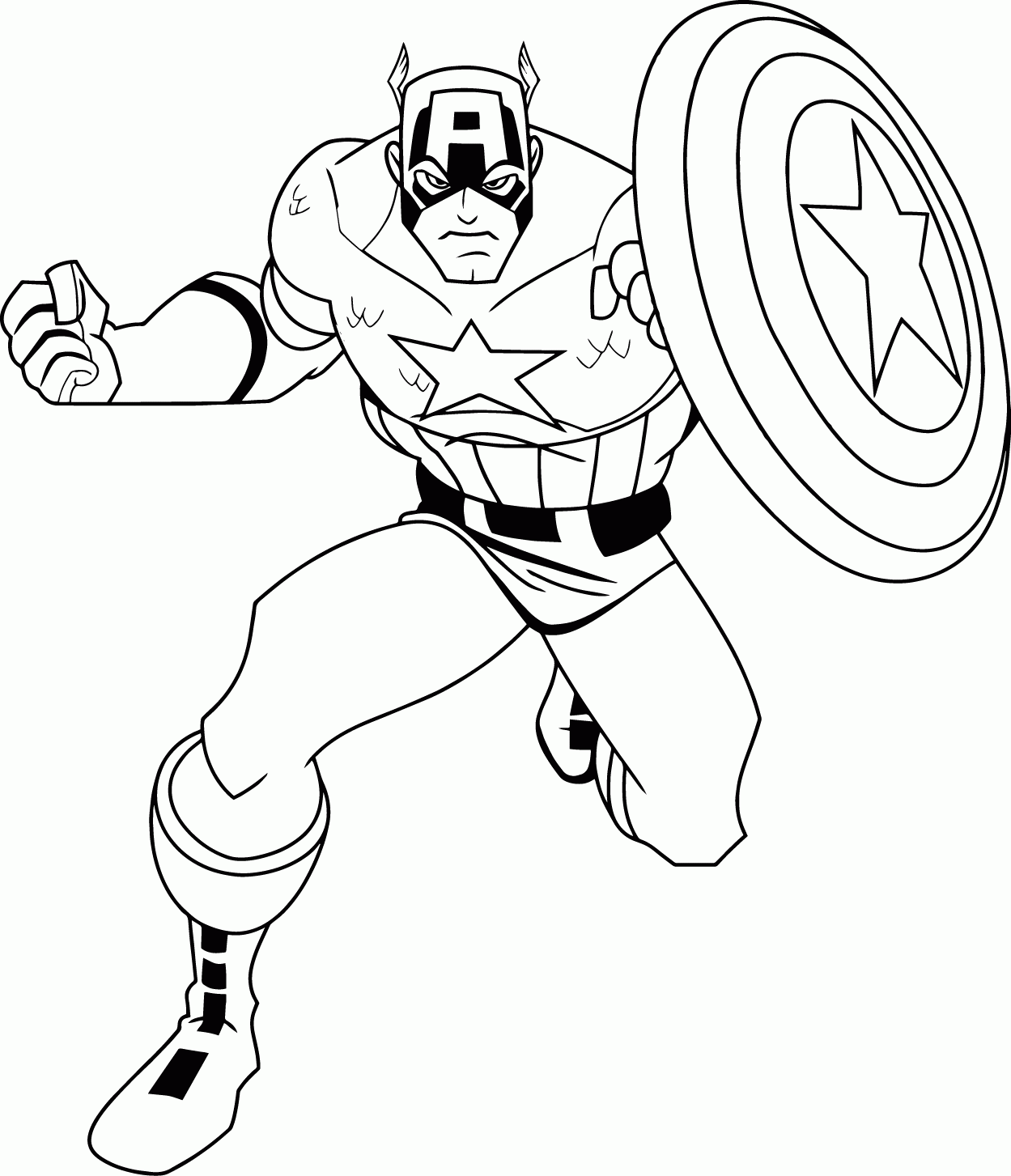 Free Avengers Captain America Coloring Pages, Download Free Avengers ...