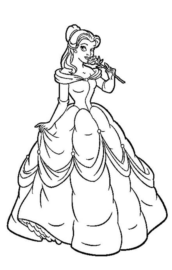 princess belle colouring pages - Clip Art Library