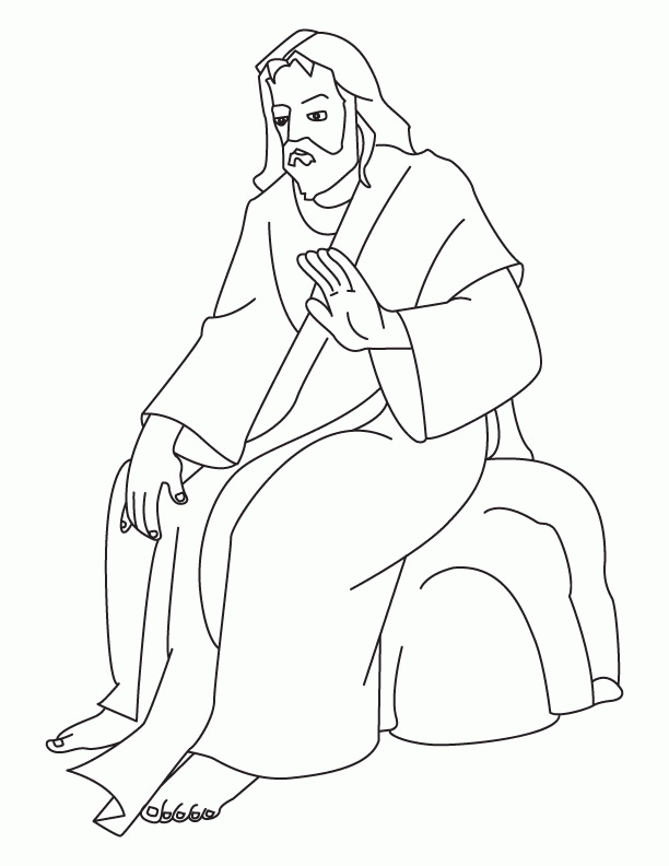 free drawings jesus christ sitting - Clip Art Library