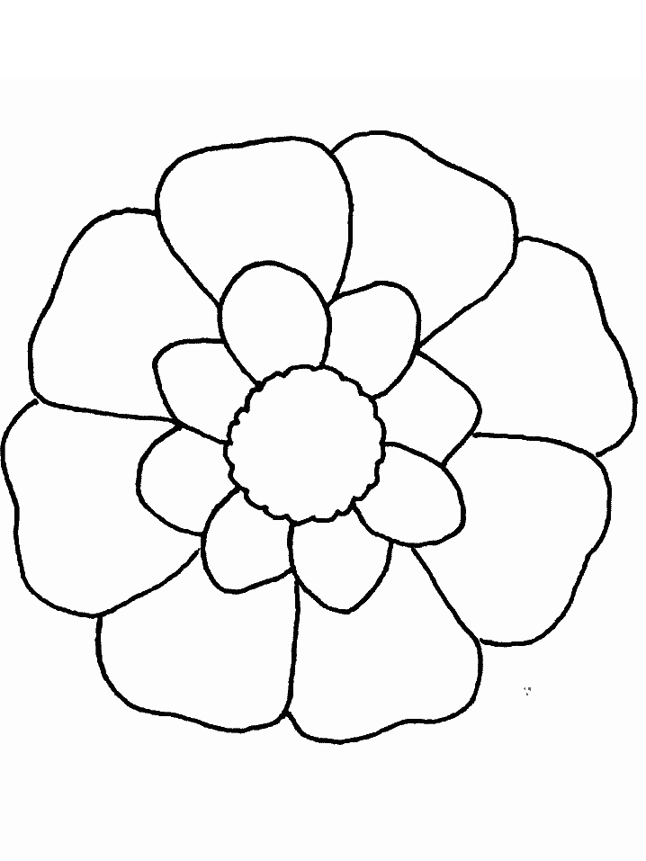 Cartoon Flowers Coloring Page | Free Printable Coloring Pages
