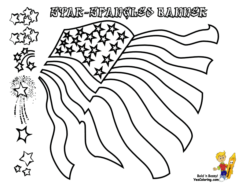 Color Sheet Of The Star Spangled Banner Clip Art Library