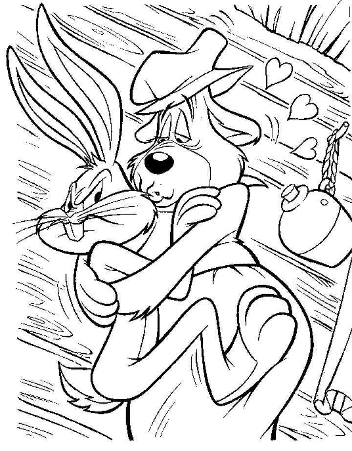 Disney Bugs Bunny Coloring Pages Free: Disney Bugs Bunny Coloring