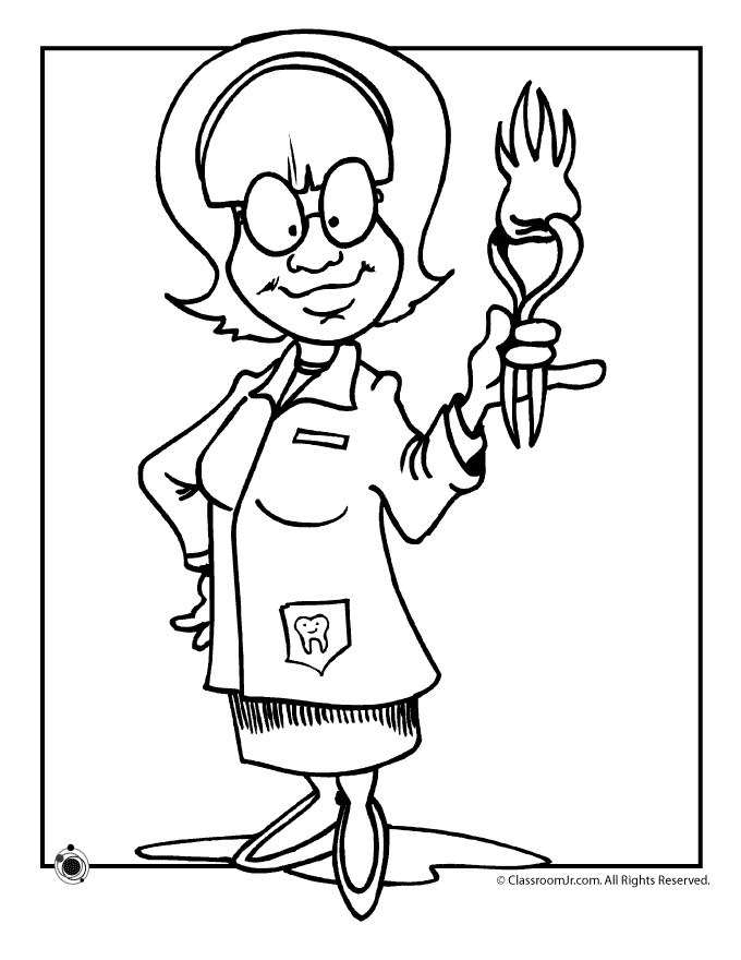 Dentist Coloring Pages 